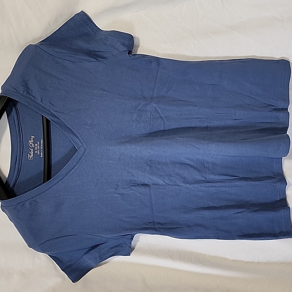 Faded Glory Slate Blue V-Neck Tee